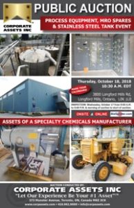 Process Equipment, MRO Spares & Stainless Steel Tank Event