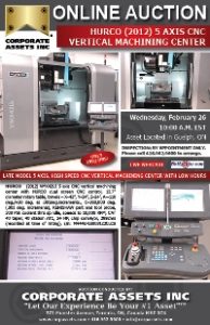 HURCO (2012) 5 Axis CNC Vertical Machining Center